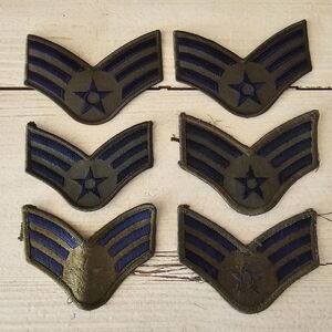 Set of 6 US Air Force Senior Airman patches